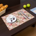 thumbnail image 2 of Placemat, Pioneer Flower Floral Print Pattern Place Mats Table Mat Set Of 2, PVC Washable Placemats for Party Kitchen Dining Decoration, 18x12 Inch, Fade Resistant, 2 of 6