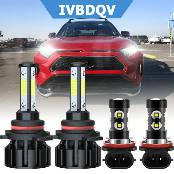 For Toyota RAV4 2016-2018 LED Headlight Bulb 9012 Hi/Lo Beam H11 Fog Light 4PC