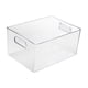 thumbnail image 4 of Contenedor organizador de almacenamiento transparente duradero con asa, cesta de almacenamiento transparente para S, 4 of 9