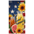 thumbnail image 2 of Decorative Design Sweet Summer Time Patriotic Food Themed Sunflower Bee Banner for Outdoor Party Summer Event Home Decoration, 2 of 7