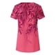 thumbnail image 4 of Blusas de Manga Corta para las Mujeres Botón Impreso Cuello Redondo Top Casual, Blusas para las Mujeres Casual, 4 of 5