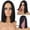 Pink, variant on Half Red Half Black Bob Wig with Bangs for Women, Straight Colored Synthetic Wig for Party Use(Green,One Size)