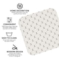 thumbnail image 3 of Zufioo Anchors Print Leather Coaster Set, Decorative PVC Coasters 4-pack - Scald and Stain-resistant, Suitable for Home, Cafes, Restaurants-Square, 3 of 6