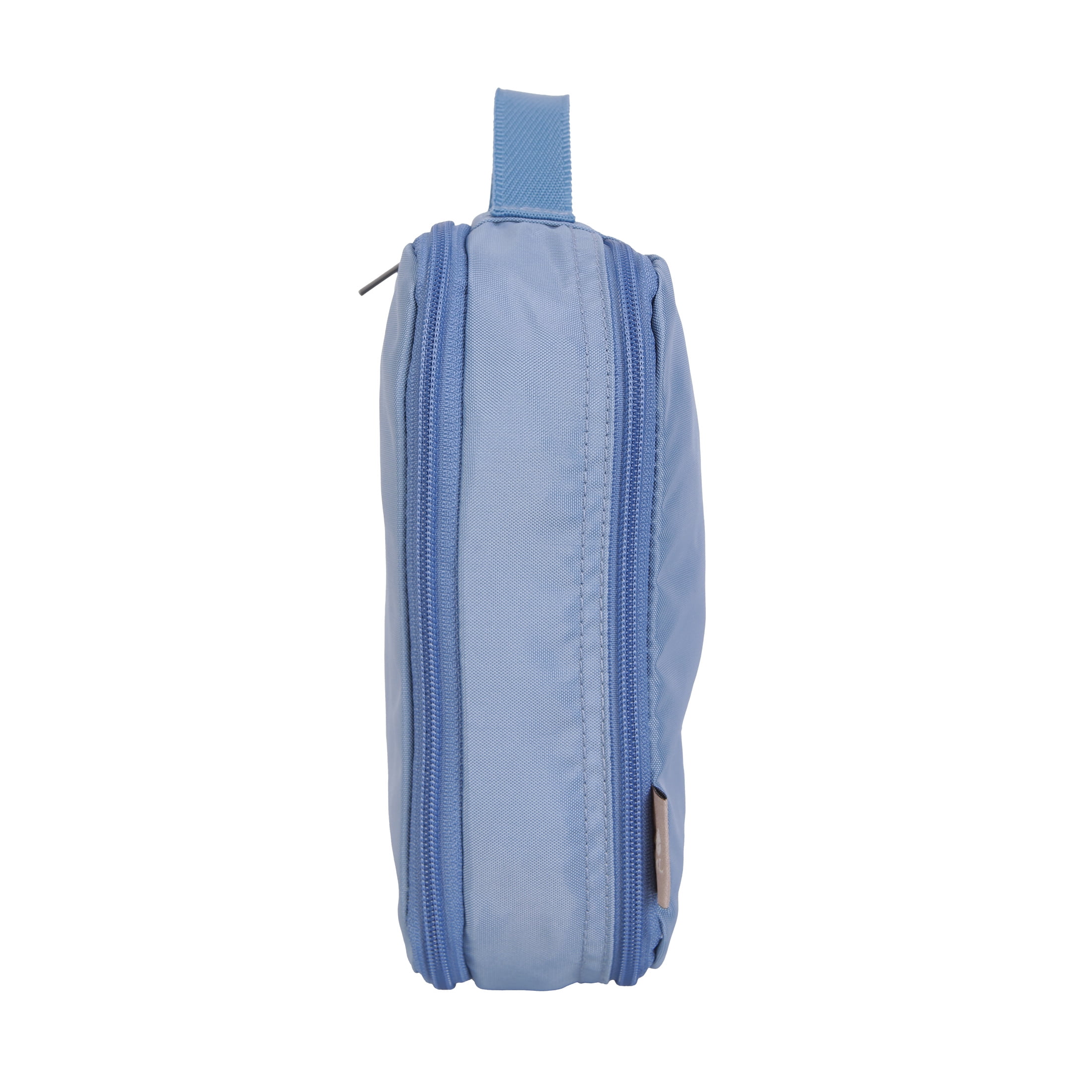 btL Brand 4 Piece Nylon Mesh Front Zippered Expandable Compression Packing Cubes, Blue Shadow