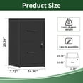 thumbnail image 3 of 2 Drawer File Cabinet with Lock, Vertical Filing Cabinet for Home Office, Heavy Duty Storage for Letter Size, Assembly Required, 3 of 7