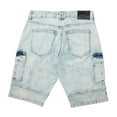 thumbnail image 6 of X RAY Men's Cargo Biker Denim Shorts Slim Fit Casual Moto Stretch Knee Length Jean Shorts for Men, Bleach, 6 of 7