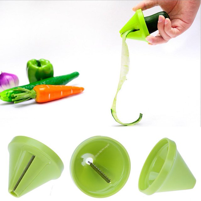 Batería de Cocina Cortador de frutas y verduras en espiralralladorpeladorutensilios de cocina (verde) Ndcxsfigh Nuevos Originales