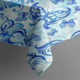 thumbnail image 3 of Blue Butterfly Pattern Rectangle Tablecloth 60"x84",Waterproof Polyester Rectangle Table Cloth, Wipeable Spillproof Polyester Tablecloth for Dining, Camping, Indoor and Outdoor, 3 of 5