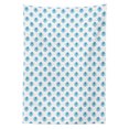 thumbnail image 3 of Ambesonne Shells Tablecloth Rectangular Table Cover, Blended Aquatic Design, 60"x90", Blue Sky Blue and White, 3 of 4
