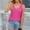 Hot Pink, variant on CLOISE Tank Tops for Women Black Summer V Neck Loose Casual T Shirts Fashion Sleeveless Solid Hollow Breathable Soft Tunic Blouse XL