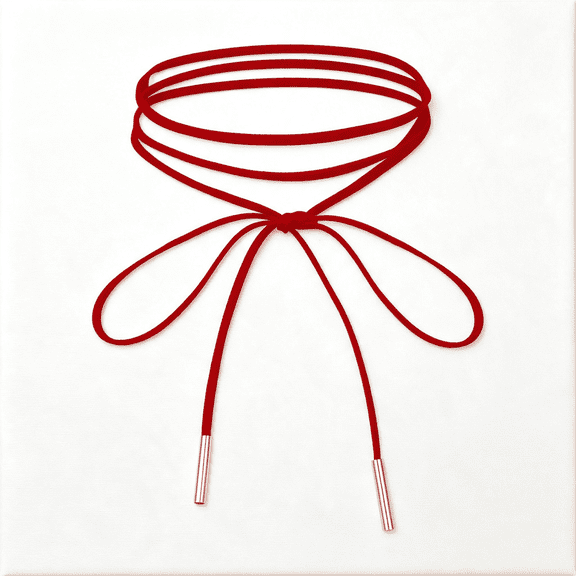 DESIGNICE Red Choker Necklace Gothic Bow Knot Choker for Women Velvet Long Wrap Rope Collar Tie Neck Chain with Gold Tube Ribbon Suede Jewelry for Party Prom Elegant Red Necklace