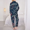 thumbnail image 6 of Goofa Merry Christmas Printed Women’s 2 Piece Pajama Set Super,Pajamas Women's Long Sleeve Sleepwear Soft Button Down Loungewear Pjs Lounge Set Nightwear-Small, 6 of 9