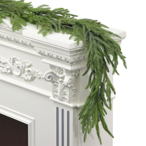 Navidad Ery Guirnalda Faux Cedar Artificial Norfolk Pino Guirnaldas Verde