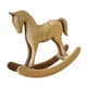 thumbnail image 2 of Estatua de caballo mecedor, figura decorativa de madera, adorno de escritorio para la oficina y la vida. Amarillo, 2 of 9