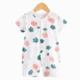 thumbnail image 2 of KPOPLK Infant Baby Boy Short Sleeve Romper Jumpsuit Cute Cartoon Print One Piece Clothes Summer Outfit for Toddler Boys 0 3 6 9 12 18 24 Months(0-6 Months,Light Pink), 2 of 4