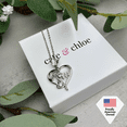 thumbnail image 6 of Cate & Chloe Mabel 18k Yellow Gold Plated Mom Heart Necklace with Simulated Diamonds Gift for Women, 6 of 6