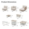 thumbnail image 4 of LAUSAINT HOME 10 Pieces Patio Conversation Set, Outdoor Luxury Series Seating Furniture Group with Plush Beige Cushions, 4 of 10