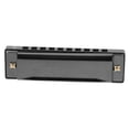 thumbnail image 3 of OUNONA Harmonica Noir Durable pour Débutants avec Ton Réactif Acier Inoxydable et Résine 10 Trous, 3 of 7