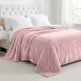 thumbnail image 4 of Fleece Blanket King Size, Pack of 2 – Soft 310 GSM Plush Microfiber Blanket, Warm Lightweight Blanket for The Bed, Bulk Value Pack 108x90 Inches, Pink, 4 of 7