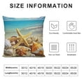 thumbnail image 5 of Nawypu  Nautical Coastal Decor Pillow Covers Starfish/Seashell/Sand/Conch/Beach House Decorative Cushion Covers 18 x 18 Inch Sea Theme Home Decorative Pillowcases,, 5 of 5
