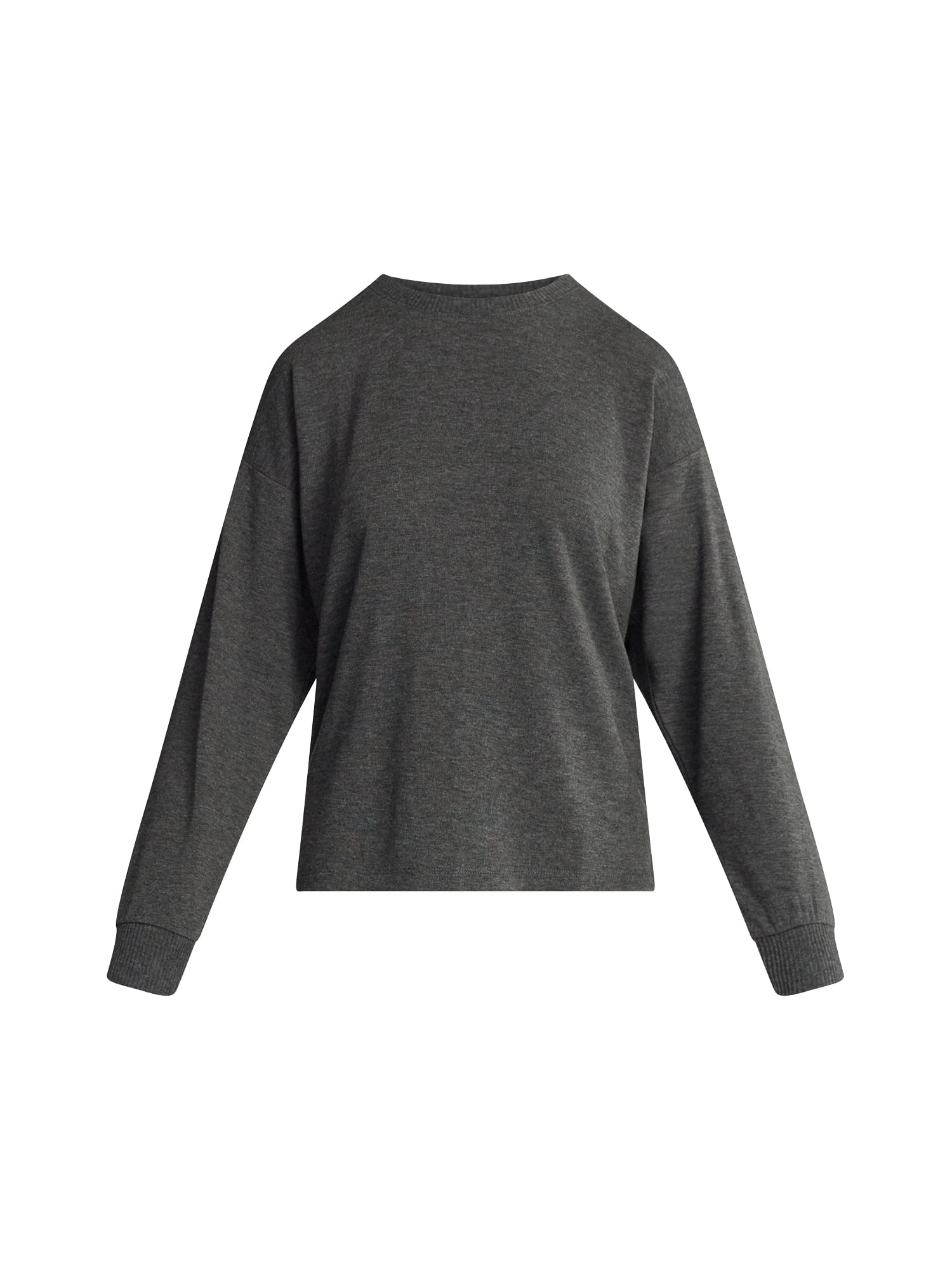 Joyspun Women's Cozy Lounge Collection Hacci Knit Sleep Top with Long Sleeves, Sizes XS-3X