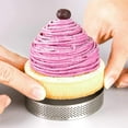thumbnail image 3 of FANGSUN 4 Inch English Muffin Rings, Stainless Steel Crumpet Rings, Tart Rings for Baking, Double Rolled Nonstick Round Cake Ring, Metal Pastry Ring Mold for Dessert Food Making Tool, 0.75 inch-Height, 3 of 7