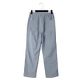 thumbnail image 4 of Blue Women's Casual Pants, Women'S Cotton And Linen Striped Elastic Waist Side Back Four Pockets Buttoned 9/10 Pants,Women's Casual Pants S, 4 of 9