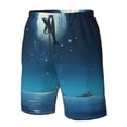 thumbnail image 4 of Logiee Night Sky Moon Dolphin Print Mens Swim Trunks Quick Dry Board Shorts,Breathable Hawaii Beach Shorts Swimwear Bathing Suits-X-Large, 4 of 6