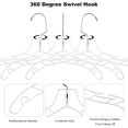 thumbnail image 3 of 24pcs Clear Plastic Non-Slip Heavy Duty Hangers for Sweaters, Shirts, Suits, Jackets, 3 of 4