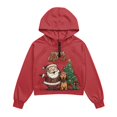 thumbnail image 5 of Xixirimido Christmas Tree Santa Dog Pattern Girls Half Zip Sweatshirt Long Sleeve Pullover Crop Tops Kids Lightweight Hoodie Fashion Winter Clothes Size 5-6, 5 of 7