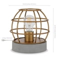 thumbnail image 2 of Henn&amp;Hart TL0030 Concrete Caged Lamp One Size Gold, 2 of 8