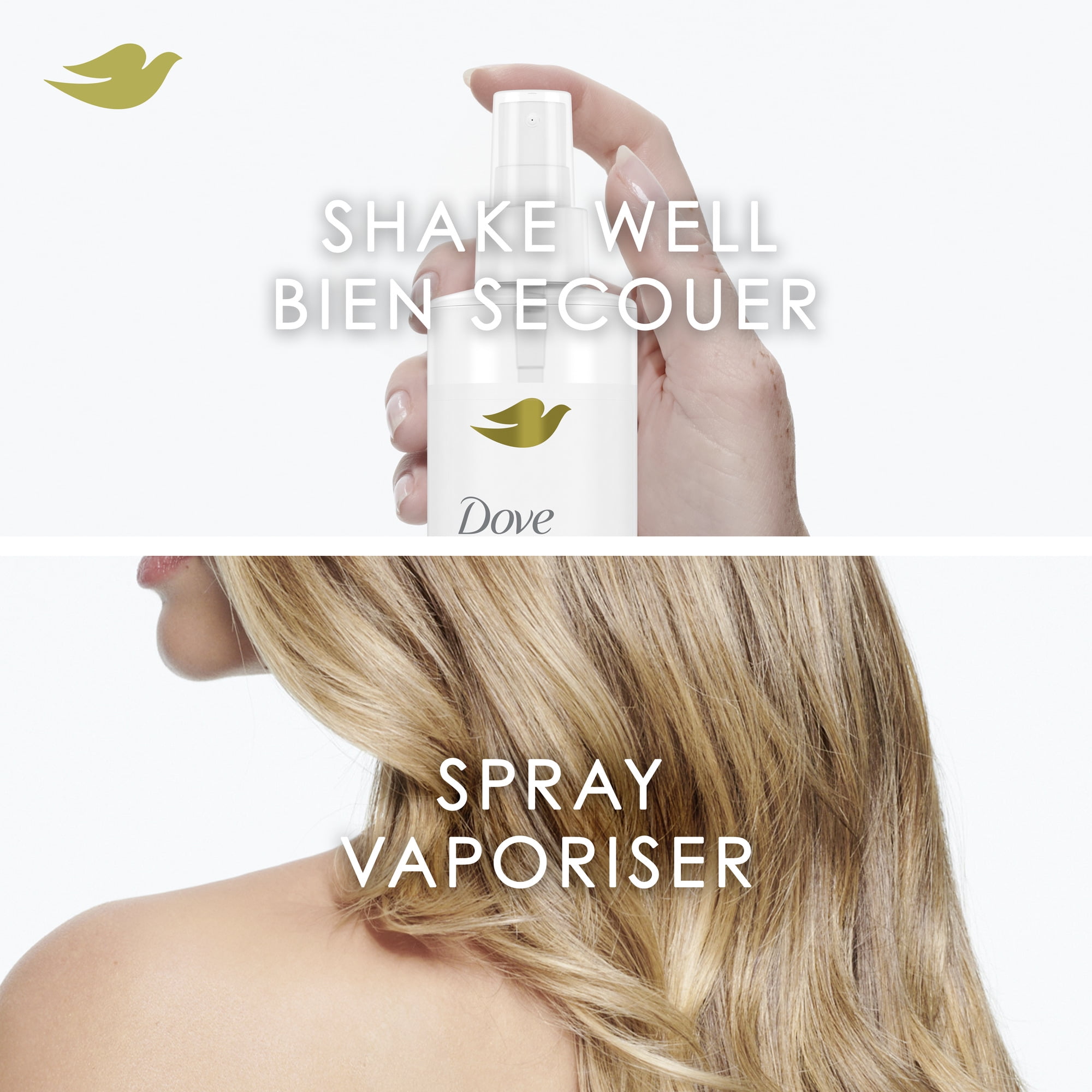 Dove Non-Aerosol Hairspray for Extra Strong Hold Hairspray Gloss & Control Protects Against Damp or Humid Conditions 273mL, 273 ML