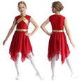 thumbnail image 1 of MSemis Robe de Danse Sans Manches pour Filles, Costume de Prière, Robe d'Église 6-16 Ans Bourgogne 8, 1 of 6