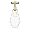 thumbnail image 3 of Innovations Lighting  Cindyrella - 1 Light 7" Semi-Flush Mount Antique Brass/Clear, 3 of 5
