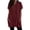Wine, variant on QASIEATN Women's Casual V Neck Short Sleeve Dress Loose Fit T Shirt Dress with Pockets Shirts for Women