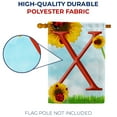 thumbnail image 4 of America Forever Summer Sunflower Ladybugs Monogram House Flag Letter X 28 x 40 inches Yellow Floral Spring Double Sided Vertical Outdoor Yard Lawn Decorative Yellow Hello Sunshine House Flag, 4 of 5
