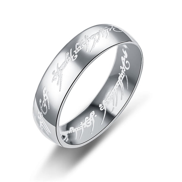 El Señor De Los Anillos De Acero Inoxidable De Titanio Anillo De Letras Supremo Moda Simple Hombres Y Mujeres Pareja Accesorios De Joyería Gao Jiahui unisex