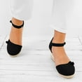 thumbnail image 3 of Womens Flat Shoes Dressy Summer Shoes Point Toe Slip On Classic Ballet Flats with Ankle Straps, 3 of 7