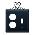 thumbnail image 1 of Village Wrought Iron EOS-51 Heart Outlet and Switch Cover - Black, 1 of 3