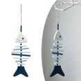 thumbnail image 2 of Fish Wind Chimes,Wood Fish Bone Witchs Bells,Fish Windchime Outdoor Hanging Decors, 2 of 10