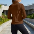 thumbnail image 4 of UDAUDU Women's Plus Size Sun Shirts UPF 50+ UV Protection Clothing Long Sleeve Full Zip Jacket Lightweight Workout Athletic Tops Brown 4XL, 4 of 7