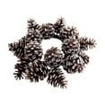 thumbnail image 2 of Fievgin Christmas Candle Rings, Artificial Snowy Pinecone Small Wreath for Holiday Table Centerpiece, 2 of 7