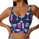 thumbnail image 1 of Balery Wine Glasses And Cocktails Sujetadores deportivos con espalda cruzada para mujer, acolchados, sin costuras, de alto impacto, ideales para yoga, gimnasio, entrenamiento y fitness.-Medium, 1 of 8
