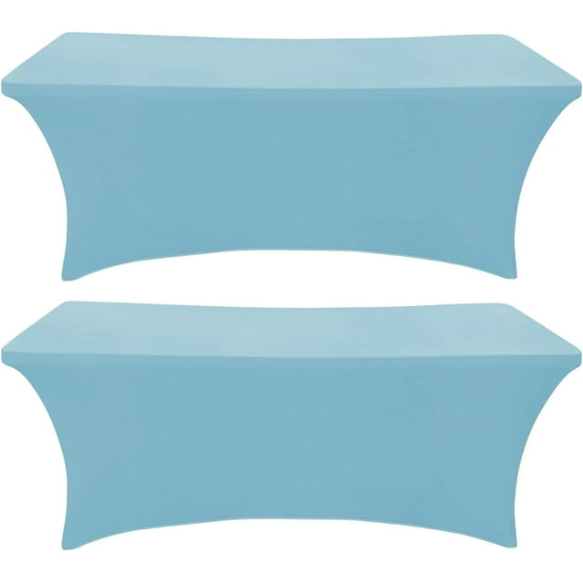 GHSDFBB Spandex Table Cover Fitted Rectangular Tablecloth Stretchable Fabric Lycra Tablecloth 6 ft Wrinkle-Free for Party Dj Tradeshows Banquet Weddings Cocktail