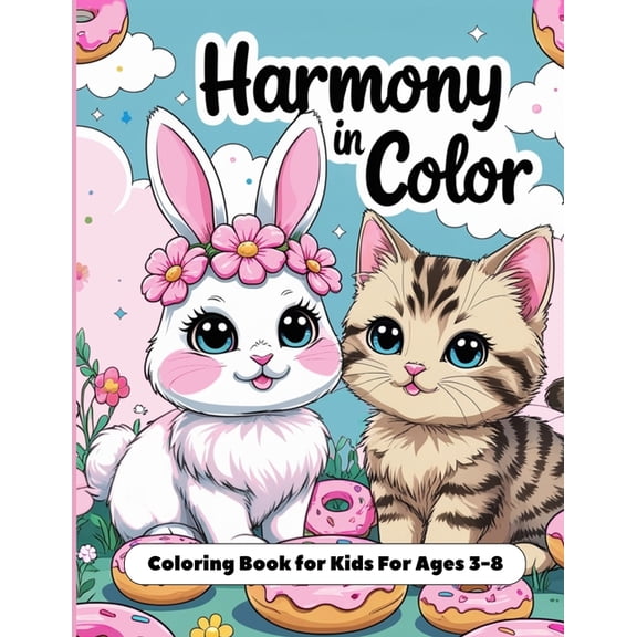 Harmony in color: A Relaxing Coloring Book for Stress Relief and Mindfulness", (Paperback)