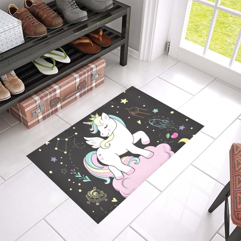 My Horse And My Wine Cartoon Pony Lover Home Garage Doormat Floor Mat Rug 