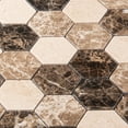 thumbnail image 4 of Channing Montage Brown 2-in. Marble Honeycomb Polished Natural Stone Mosaic Wall and Floor Mosaic Tile, 4 of 7