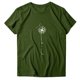 thumbnail image 3 of Puntoco Mujeres Casual Carta Impresión Mangas Cortas O-Cuello Camiseta Suelta Blusa tops Puntoco Puntoco-3239, 3 of 5