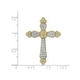 thumbnail image 4 of 14K Yellow Gold 3/4 ct. Diamond Budded Cross Pendant Slide, Polished, 4 of 6