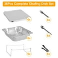 thumbnail image 5 of Teqhome 36Pcs Disposable Chafing Dish Buffet Set Food Warmers for Parties Catering Supplies Buffet Display Half Size Single Pan Warming Trays, 5 of 10